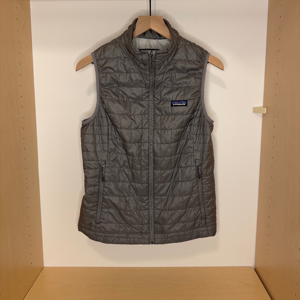FLAWLESS PATAGONIA NANO PUFF VEST STY84246 GRAY WOMENS MEDIUM
